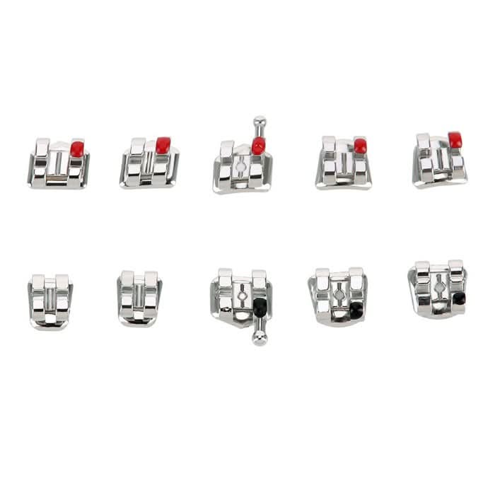 Orthodontic Mini Metal Brackets Roth/MBT/Edgewise 0.018/0.022 Hooks 3/3-4-5 20pcs/Box - pairaydental.com 
