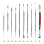 Dental Spatula Plaster Knife Versatile Teeth Wax Carving Tool Set 10pcs/Set - pairaydental.com