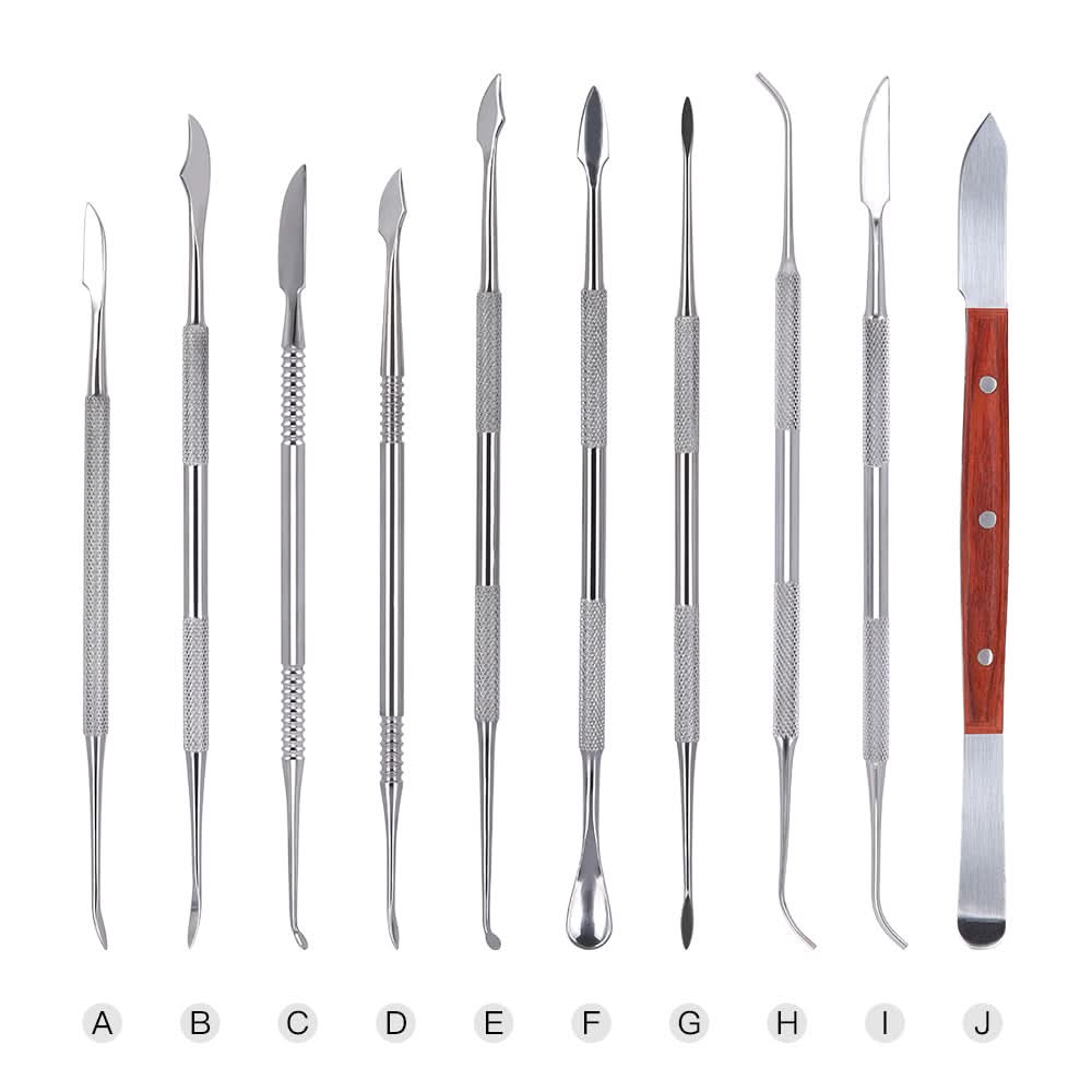 Dental Spatula Plaster Knife Versatile Teeth Wax Carving Tool Set 10pcs/Set - pairaydental.com
