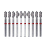 Dental Diamond Bur FG 379-023F Football Red 10pcs/Kit - pairaydental.com