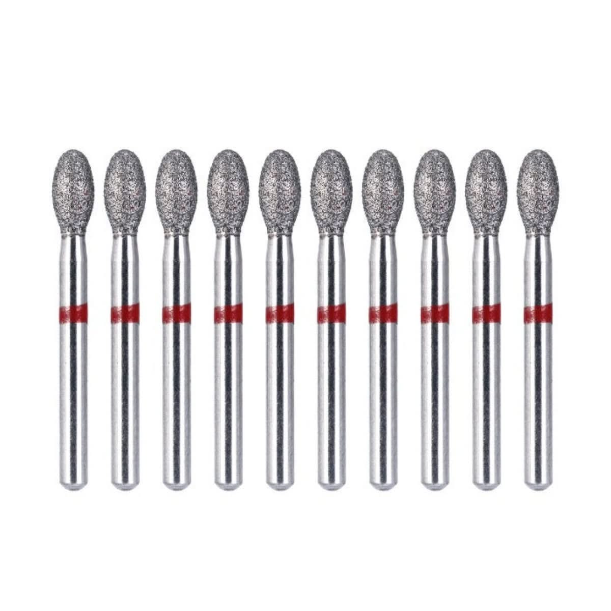 Dental Diamond Bur FG 379-023F Football Red 10pcs/Kit - pairaydental.com