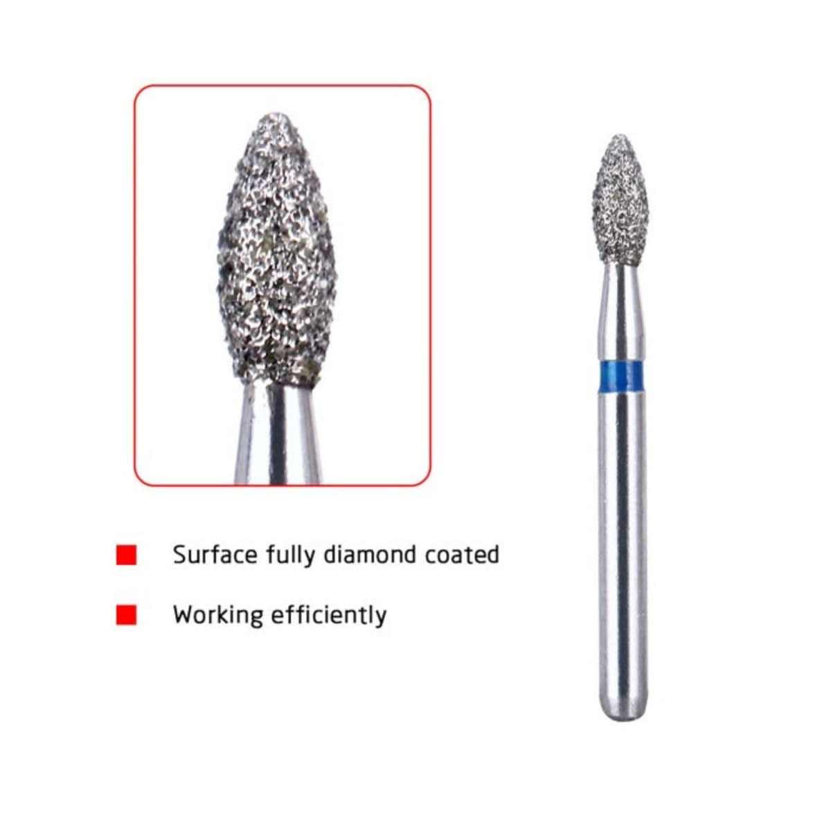 Dental Diamond Burs Two Layers Full Sizes 5pcs/Box - pairaydental.com