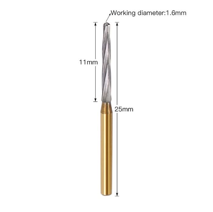 Dental FG Carbide Finishing Burs 25mm Gold 6pcs/Box - pairaydental.com