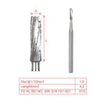 Dental Carbide Bur Length Straight Fissure Crosscut FG #557 25mm 6pcs/Box - pairaydental.com