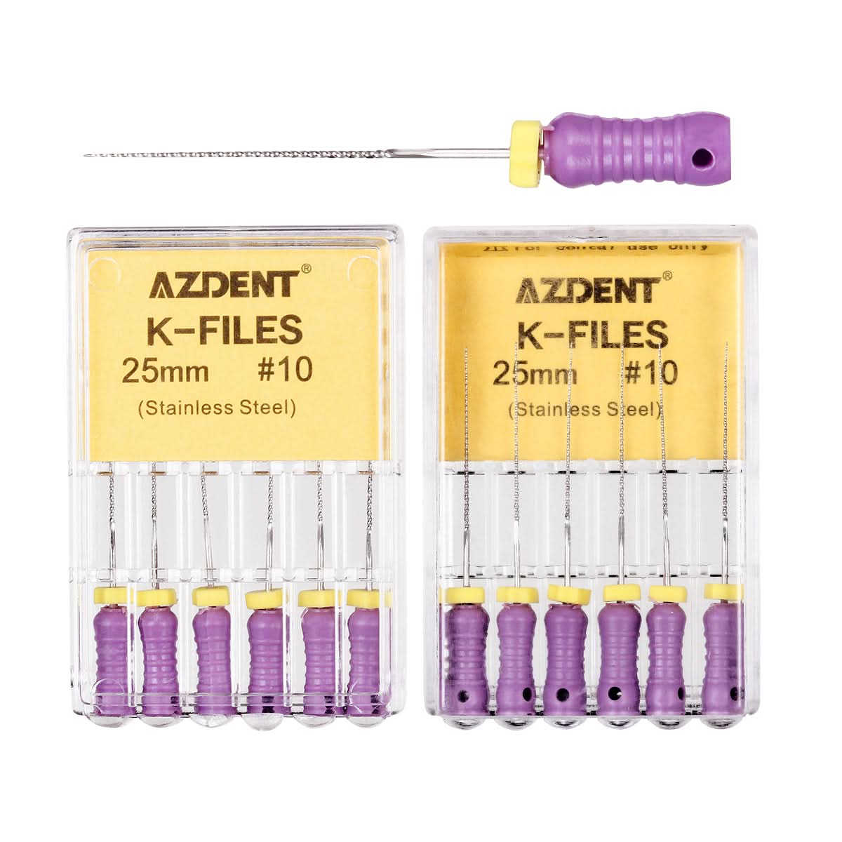 Endo Hand K-Files Stainless Steel #10 25mm 6pcs/Pk - pairaydental.com