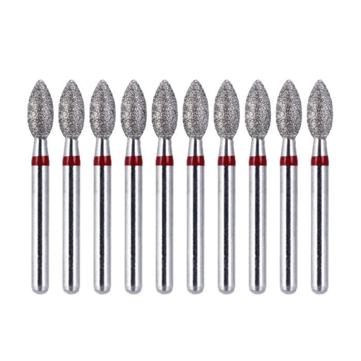 Dental Diamond Bur FG 368-023F Football Red 10pcs/Kit - pairaydental.com