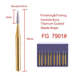 Dental Carbide Burs Needle Shaped Trimming Finishing FG 7901 10pcs/Box - pairaydental.com