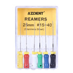 Endo Reamers Hand Files SS 25mm #15-40 Assorted 6pcs/Pk - pairaydental.com