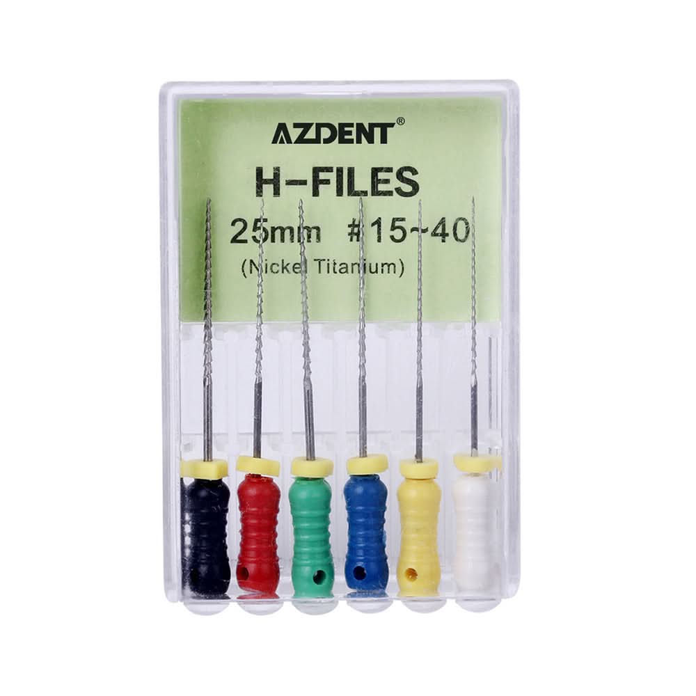 Endo NiTi H-Files Hand Use Assorted #15-40 25mm 6pcs/Pk - pairaydental.com