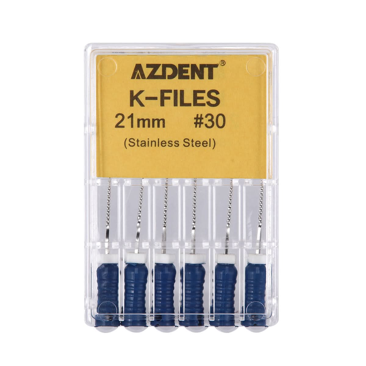 Endo Hand K-Files Stainless Steel #30 21mm 6pcs/Pk - pairaydental.com