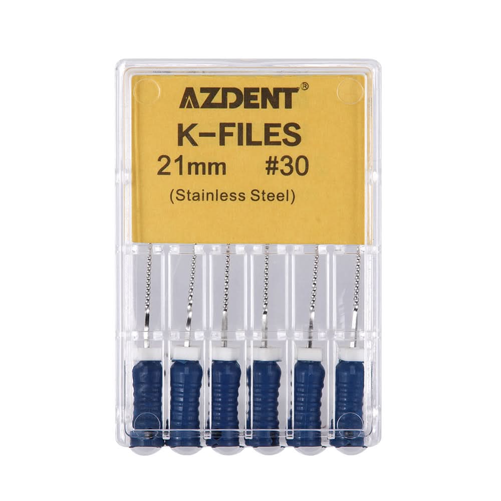 Dental Hand K-Files Stainless Steel 21mm #15-80 11 Models 6pcs/Pk - pairaydental.com