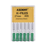Endo Hand K-Files Stainless Steel #35 21mm 6pcs/Pk - pairaydental.com
