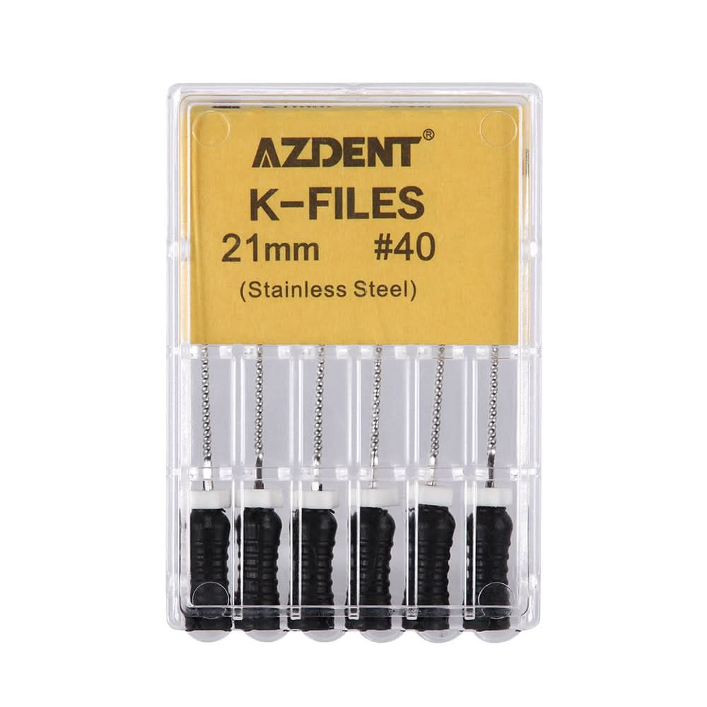 Dental Hand K-Files Stainless Steel 21mm #15-80 11 Models 6pcs/Pk - pairaydental.com
