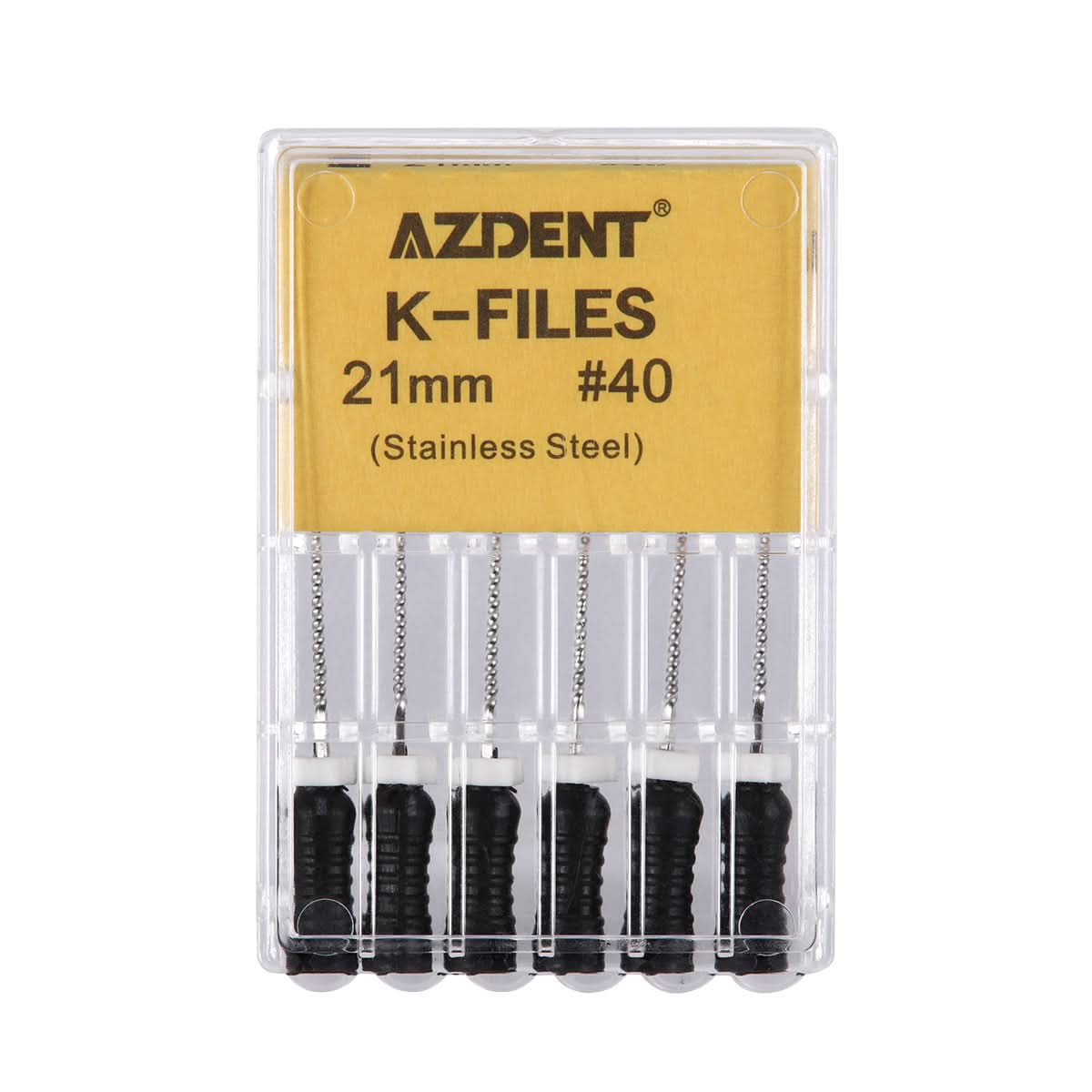 Endo Hand K-Files Stainless Steel #40 21mm 6pcs/Pk - pairaydental.com