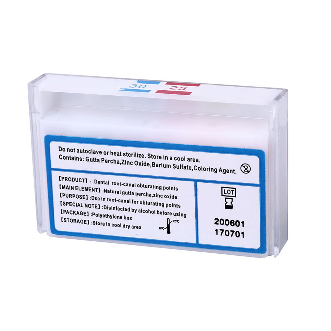 Gutta Percha Points 0.06 Taper Assorted 15-40# Color Coded 60pcs/Pk - pairaydental.com
