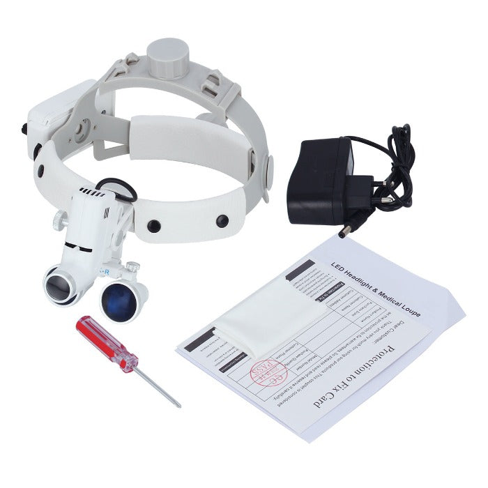 Dental Loupe Headband Surgical Magnification Binocular Loupes 3.5X with Headlight - pairaydental.com