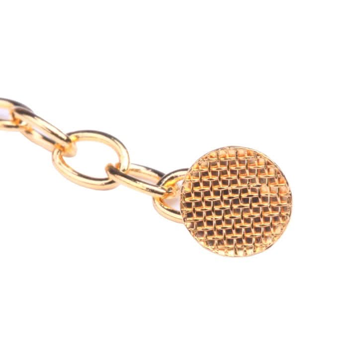 Dental Traction Button Chain Golden Round 10pcs/Bag - pairaydental.com