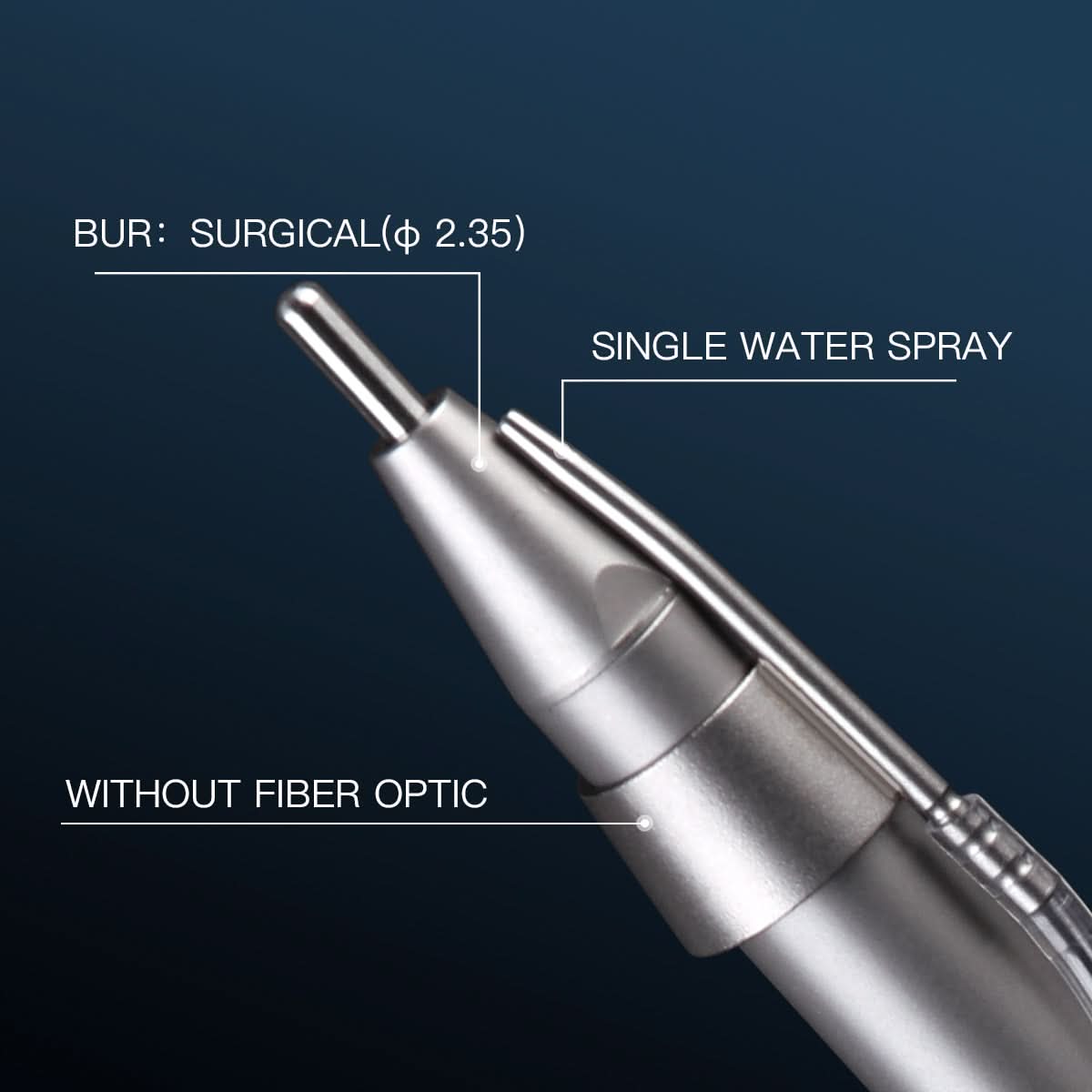 1:1 Low Speed 20 Degree Contra Angle Handpiece Single External Water Spray - pairaydental.com