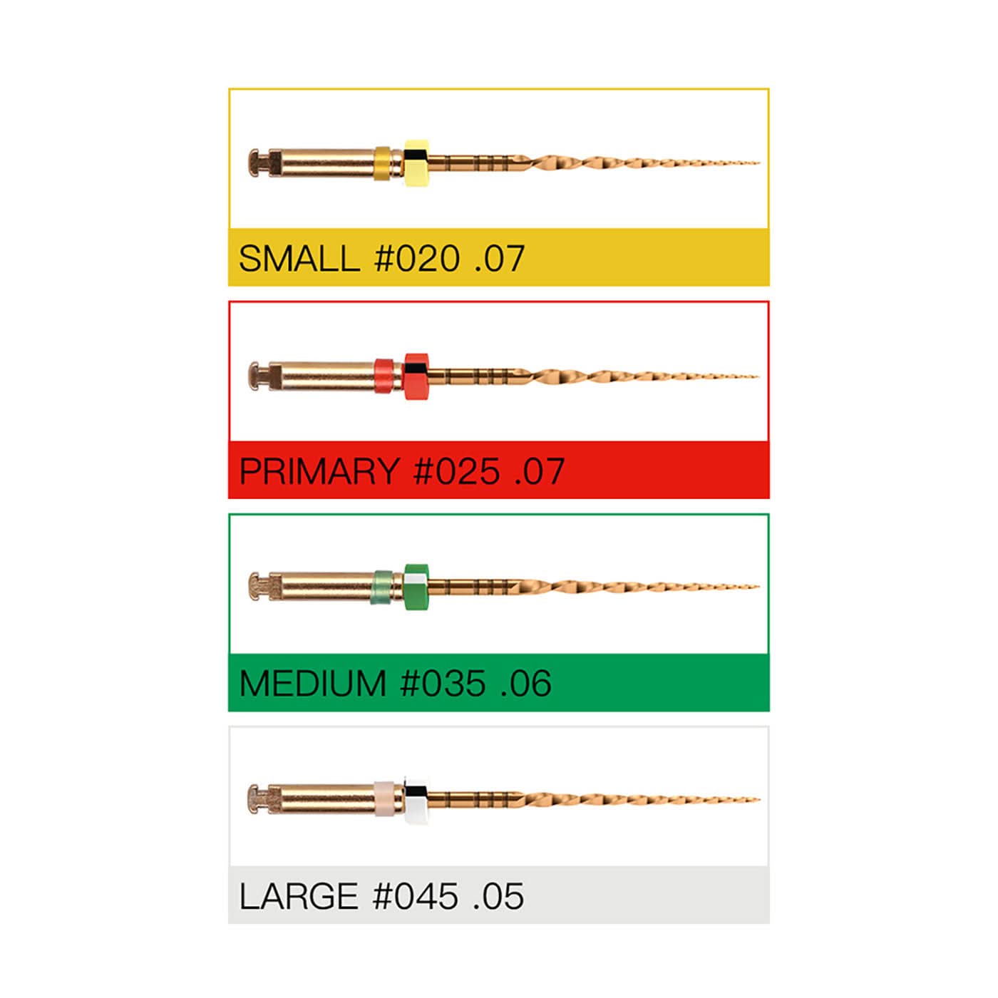 Endo Reciprocating Niti Rotary Engine Files 25mm Assorted 20-45# 4Pcs/Pk - pairaydental.com