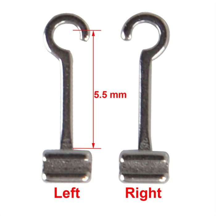 Dental Crimpable Hooks Long Curved Right/Left 10pcs/Bag - pairaydental.com
