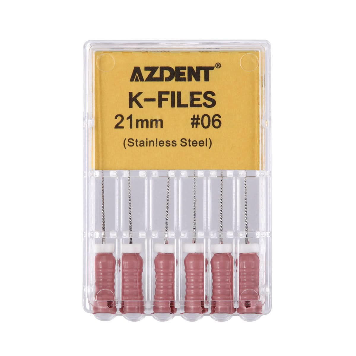 Endo Hand K-Files Stainless Steel #06 21mm 6pcs/Pk - pairaydental.com