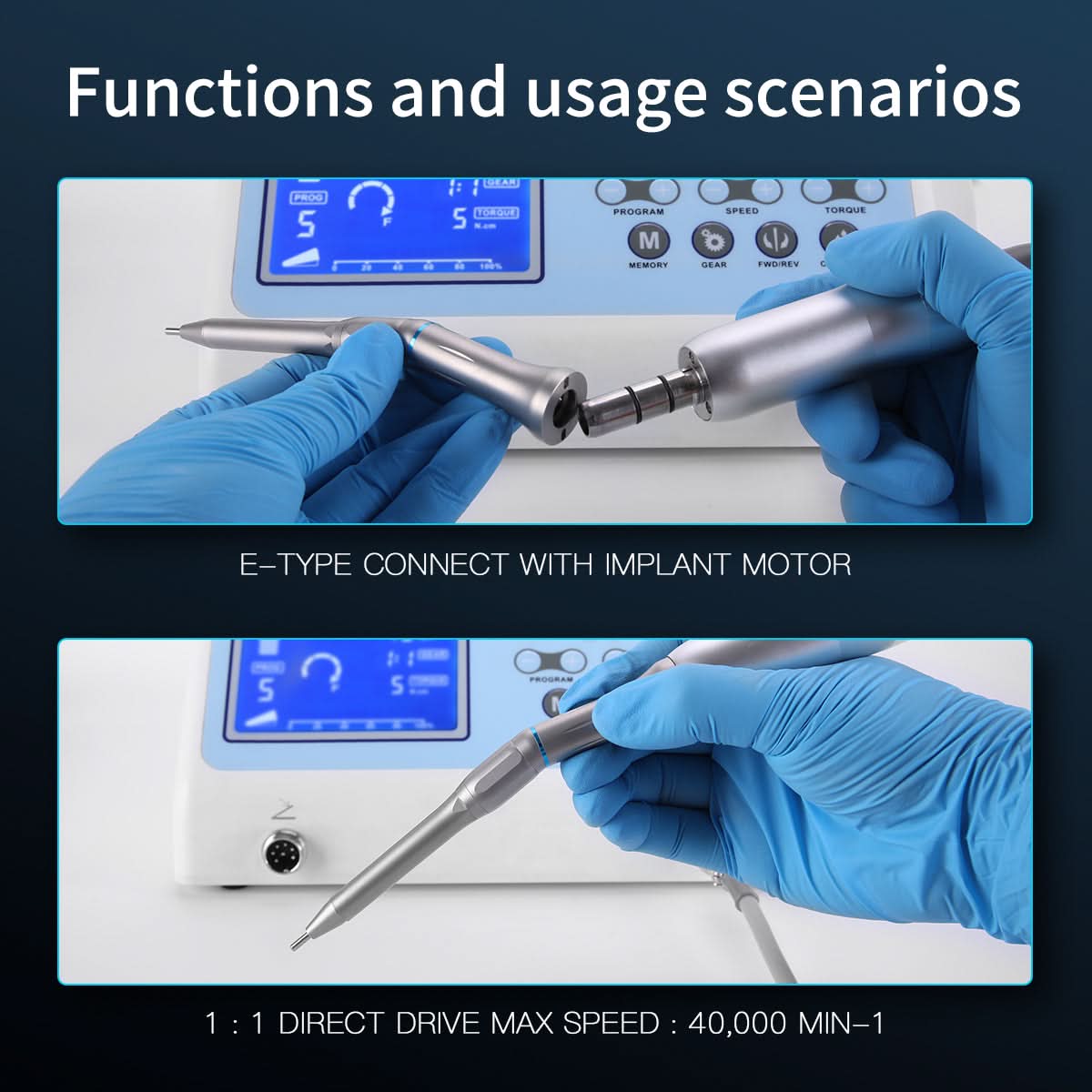 1:1 Low Speed 20 Degree Contra Angle Handpiece Single External Water Spray - pairaydental.com