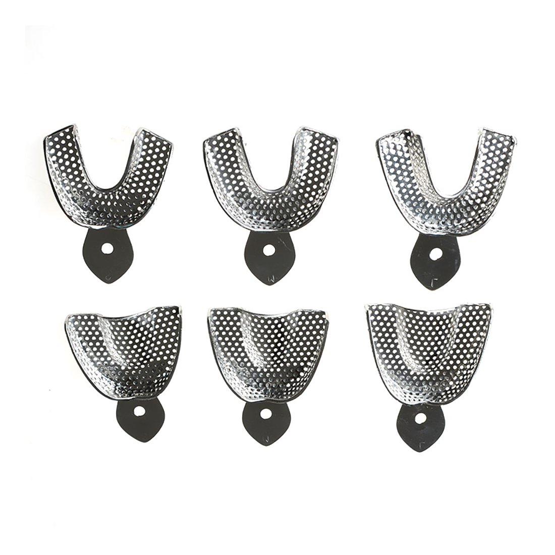 Dental Impression Tray Stainless Steel Denture Trays 3 Types 6pcs/Kit - pairaydental.com