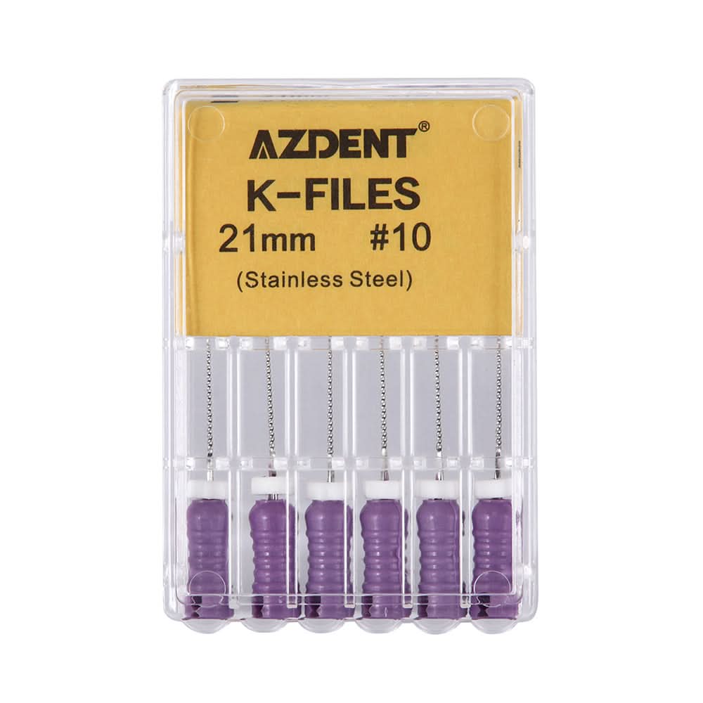 Dental Hand K-Files Stainless Steel 21mm #15-80 11 Models 6pcs/Pk - pairaydental.com