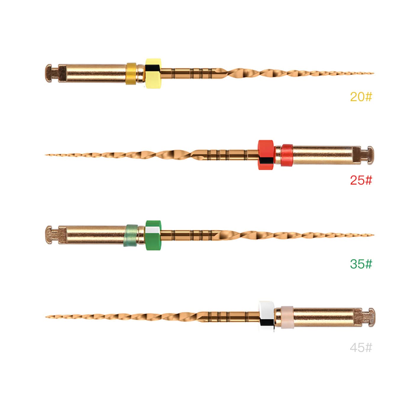 Endo Reciprocating Niti Rotary Engine Files 25mm Assorted 20-45# 4Pcs/Pk - pairaydental.com