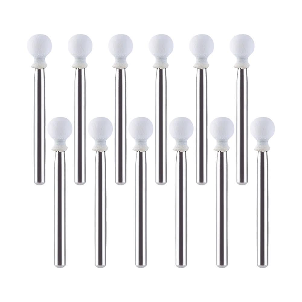 AZDENT Dental Flame White Stone Polishing Burs – FG FL2 – 12 Pieces Per Box – 0635648363516