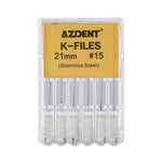 Dental Hand K-Files Stainless Steel 21mm #15-80 11 Models 6pcs/Pk - pairaydental.com