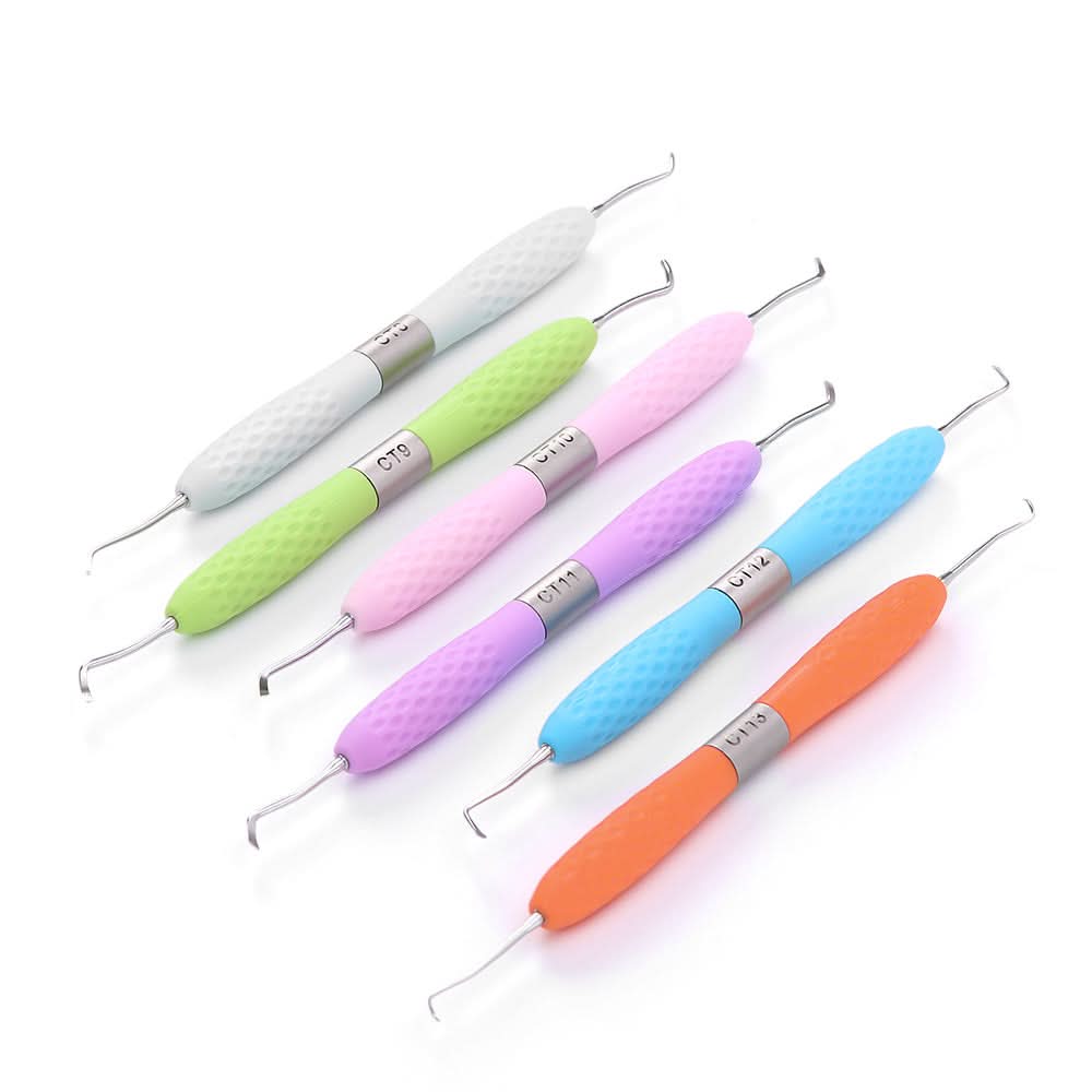 Restoration Instruments Enamel Chisel Set 6 Models Colors - pairaydental.com
