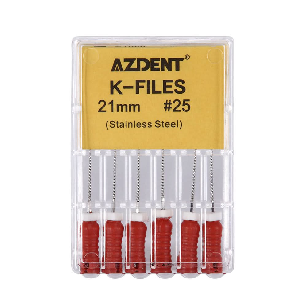 Dental Hand K-Files Stainless Steel 21mm #15-80 11 Models 6pcs/Pk- pairaydental.com
