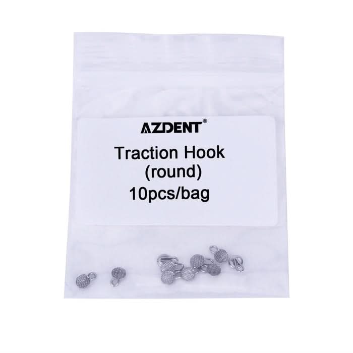 Dental Lingual Button Bondable Traction Hook Round/Rectangular 10pcs/Bag - pairaydental.com