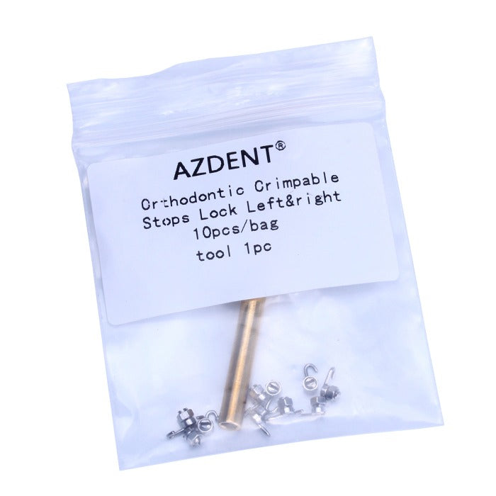 Dental Crimpable Hooks Removable Stop Locks Right&Left with Tool 10/Bag - pairaydental.com